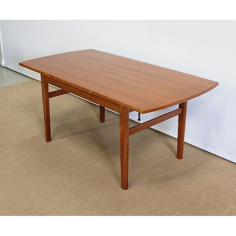 Scandinavische vintage Sesam systeemtafel in teak van Folke Ohlsson voor Tingströms, 1960