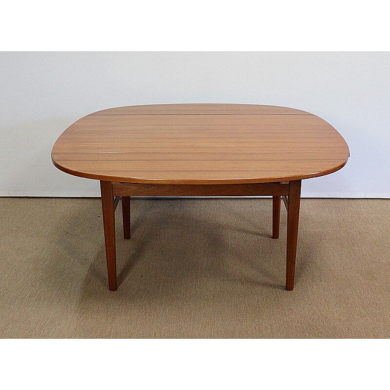 Scandinavian vintage Sesam system table in teak by Folke Ohlsson for Tingströms, 1960