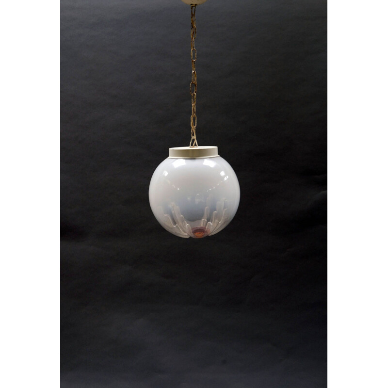 Vintage Murano glass globe lamp by Mazzega, Italy 1960s