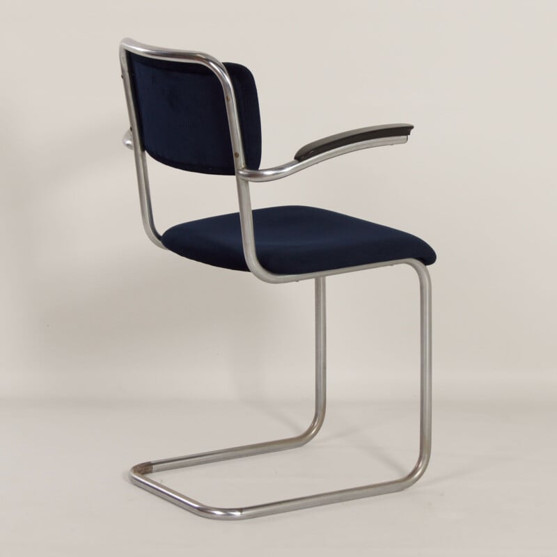 Chaise cantilever vintage 201 de W.H. Gispen pour Gispen, 1950