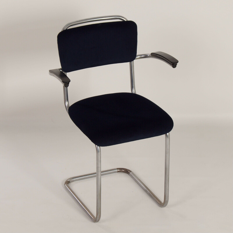 Chaise cantilever vintage 201 de W.H. Gispen pour Gispen, 1950