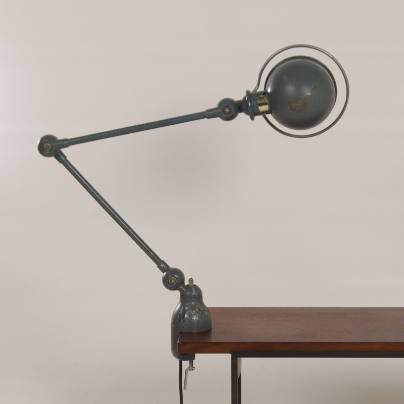 Vintage bureaulamp met clip van Jean-Louis Domecq voor Jielde, Frankrijk 1950