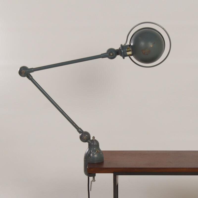 Vintage desk lamp with clip by Jean-Louis Domecq for Jielde, France 1950