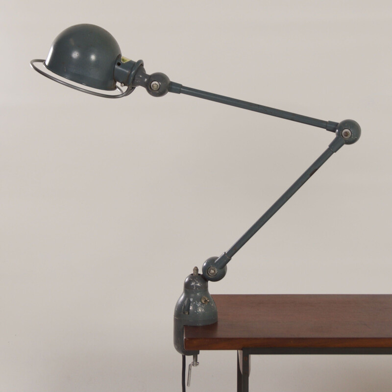 Lámpara de escritorio vintage con pinza de Jean-Louis Domecq para Jielde, Francia 1950