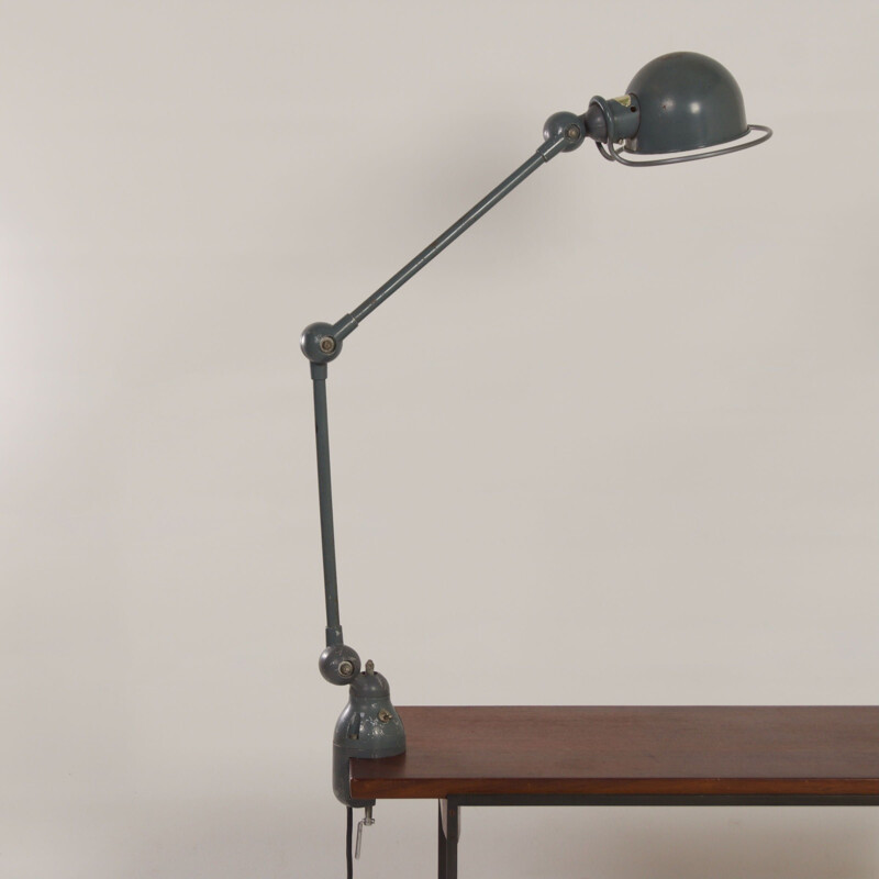 Vintage bureaulamp met clip van Jean-Louis Domecq voor Jielde, Frankrijk 1950