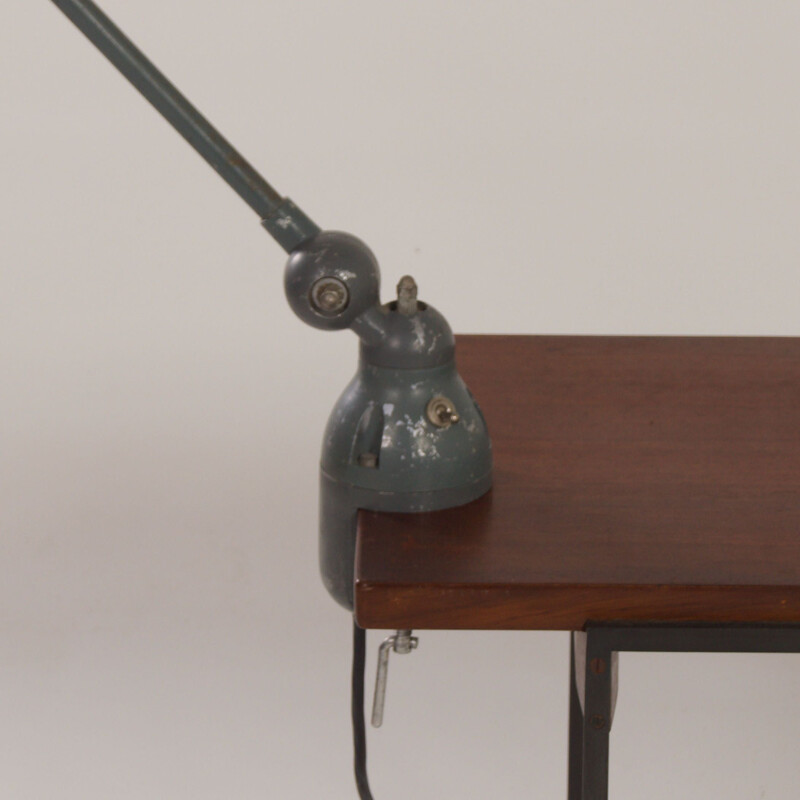 Vintage desk lamp with clip by Jean-Louis Domecq for Jielde, France 1950