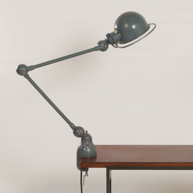 Vintage bureaulamp met clip van Jean-Louis Domecq voor Jielde, Frankrijk 1950
