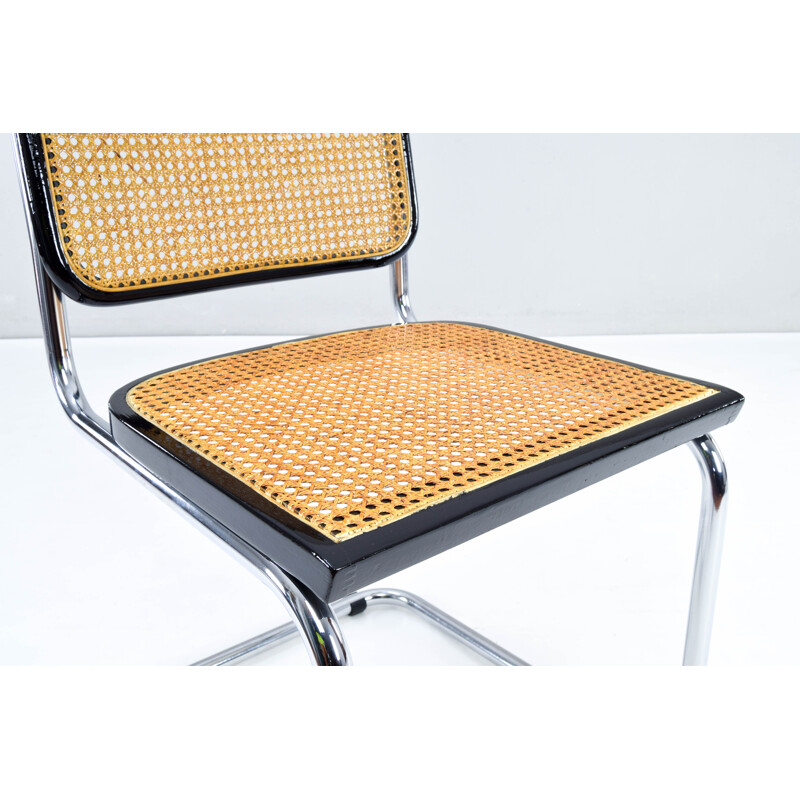 Ensemble de 4 chaises Cesca B32 italiennes vintage par Marcel Breuer, 1970