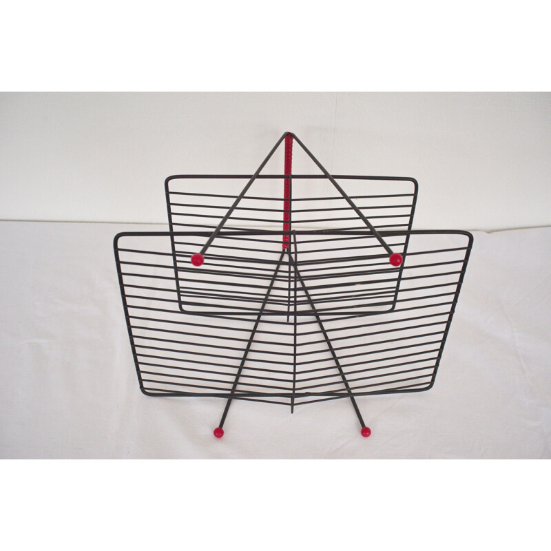 Black mid century fruit basket, 1960s