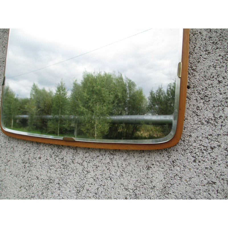 Mirror vintage in wooden frame, Sweden 1960s
