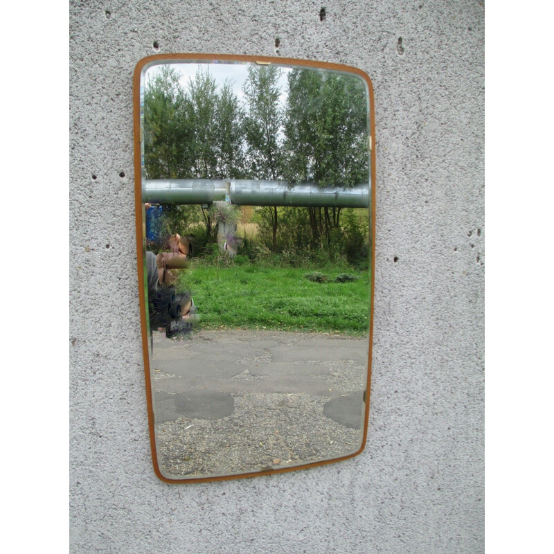 Mirror vintage in wooden frame, Sweden 1960s