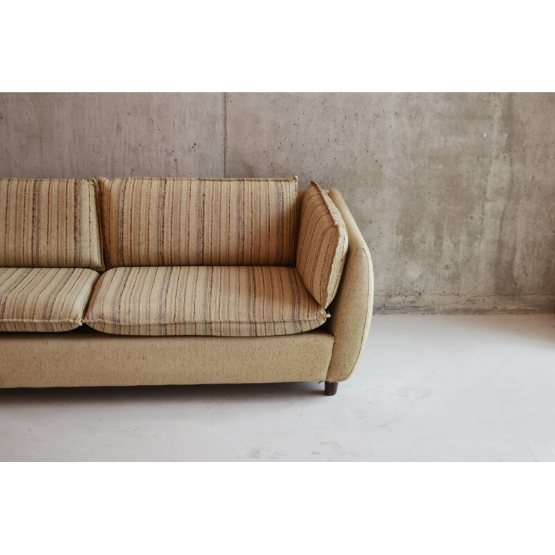 Original Danish 2 seater sofa in wool and beech - 1970s