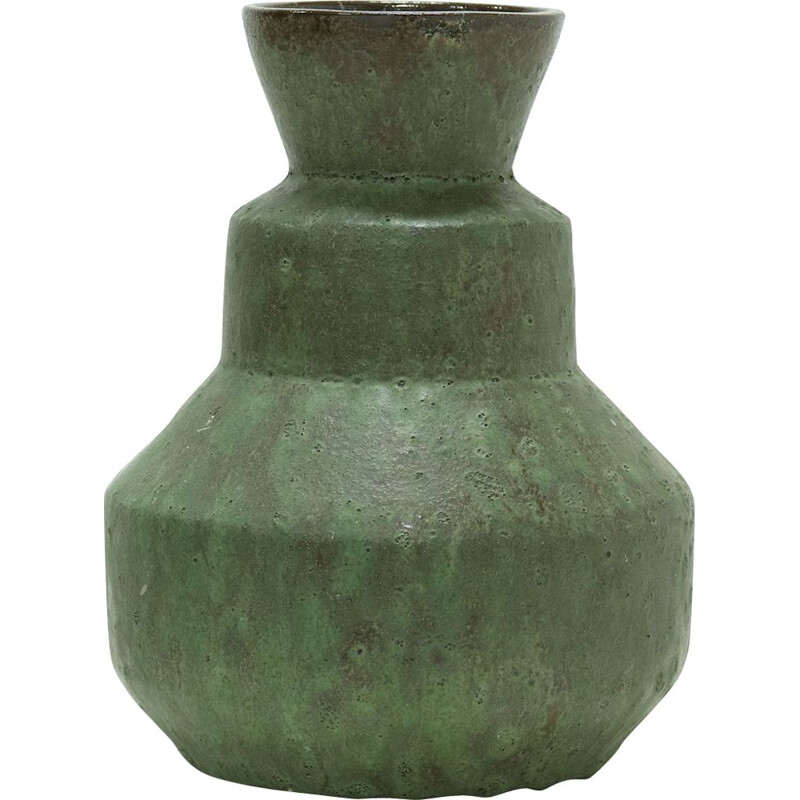 Scandinavian vintage stoneware pottery vase, 1950s