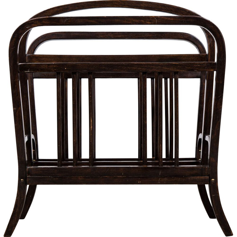 Bentwood vintage music magazine rack for Thonet