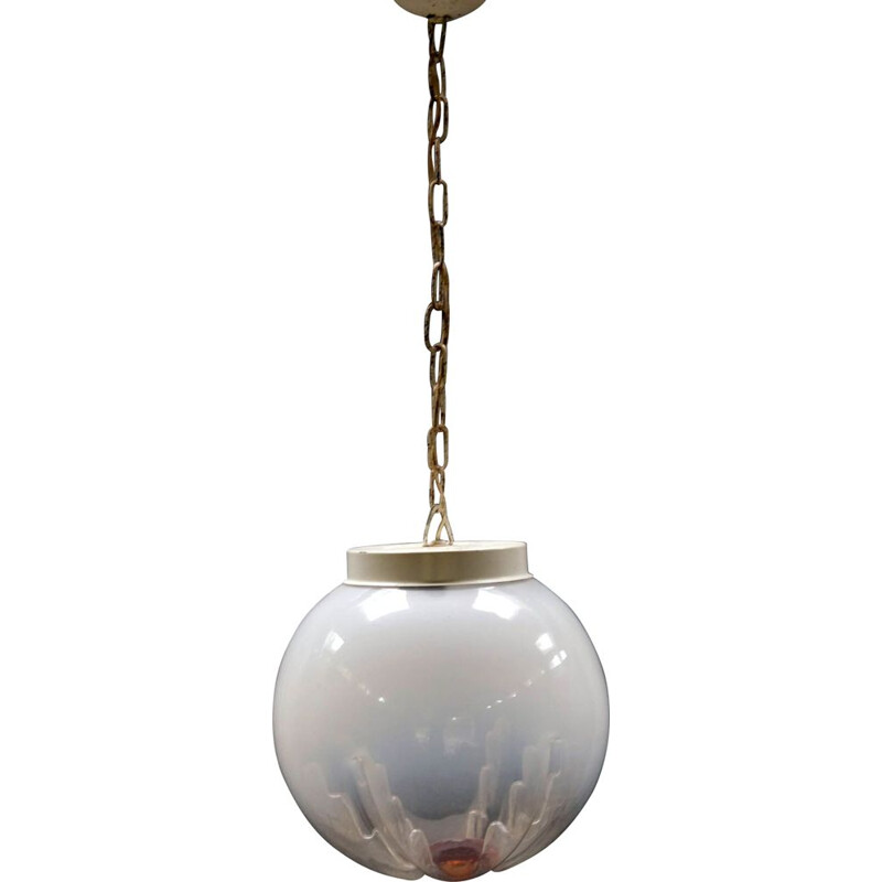 Lampe vintage à globe en verre de Murano par Mazzega, Italie 1960