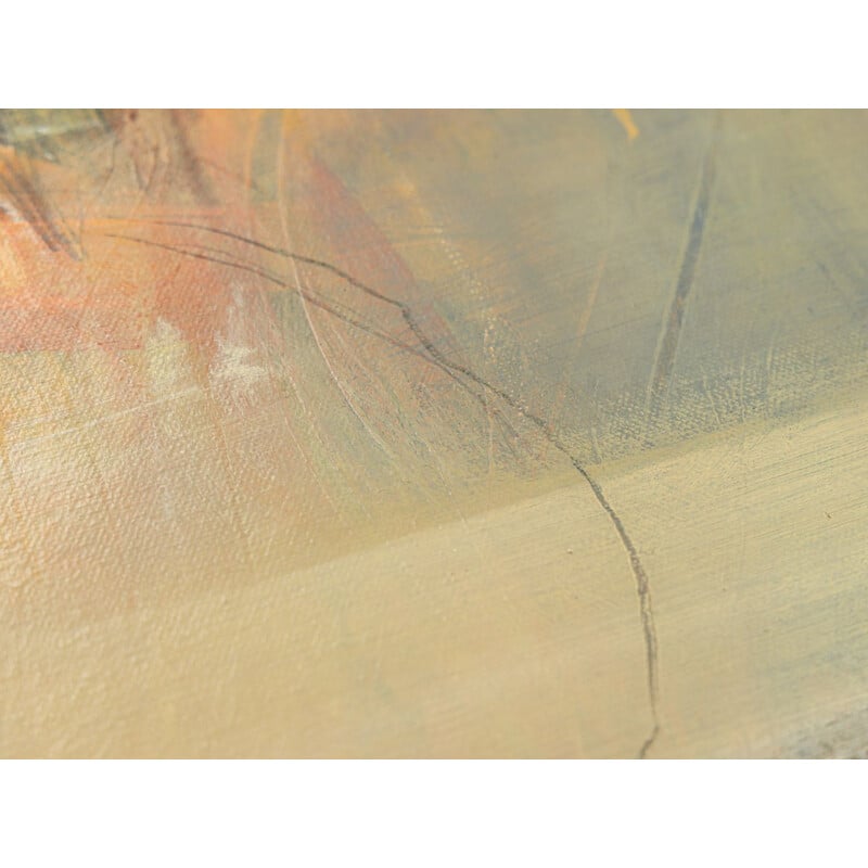 Composição abstracta vintage em madeira de freixo