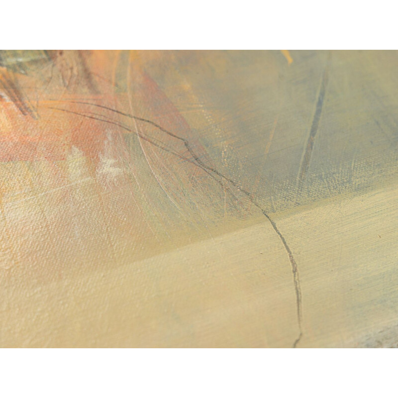 Composition abstraite vintage en bois de frêne