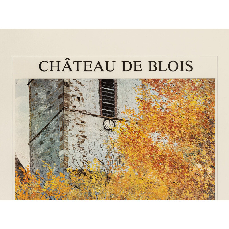 Affiche voor de tentoonstelling "Paysages de France" vintage van Michel de Saint-Alban, 1985