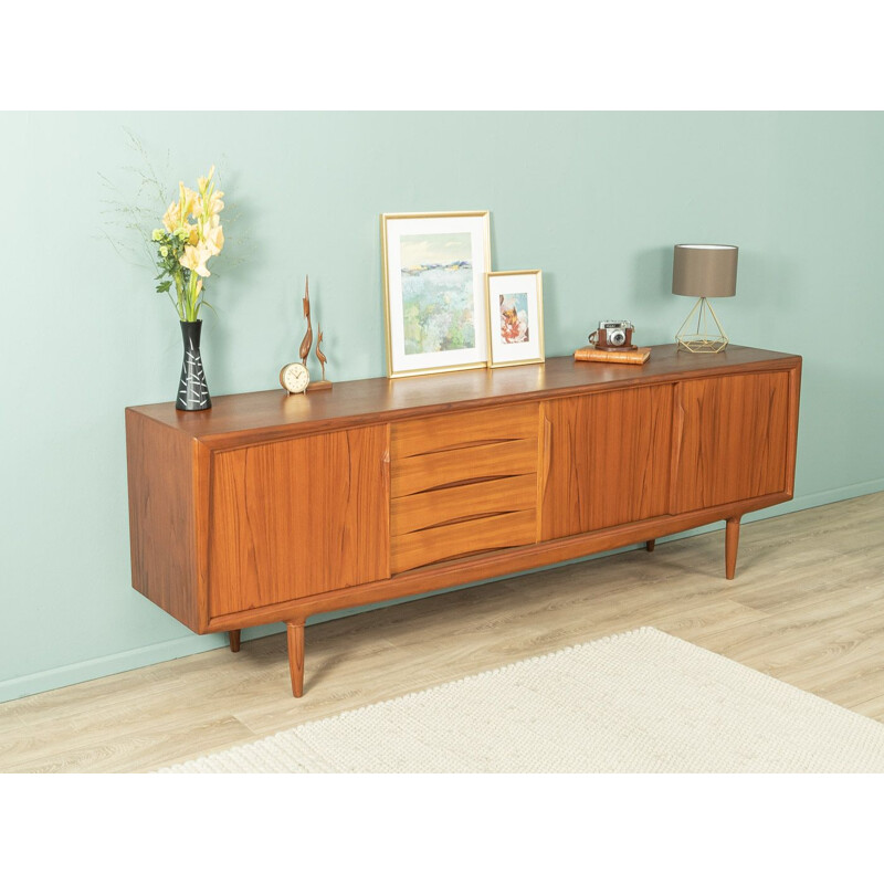 Vintage teak sideboard with three sliding doors by Axel Christensen for Aco Møbler, Denmark 1960s