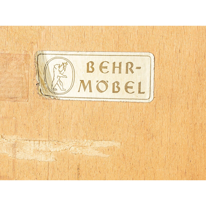 Vintage notenhouten barmeubel van Behr Möbel, Duitsland 1950