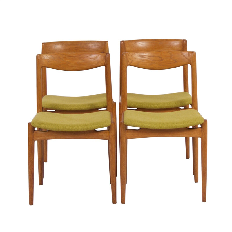 Set of four Danish chairs in oakwood - 1960s