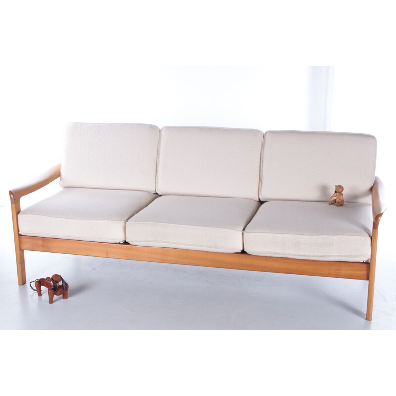 Danish vintage teak 3 seat sofa by Ole Wanscher for Cado, 1960s