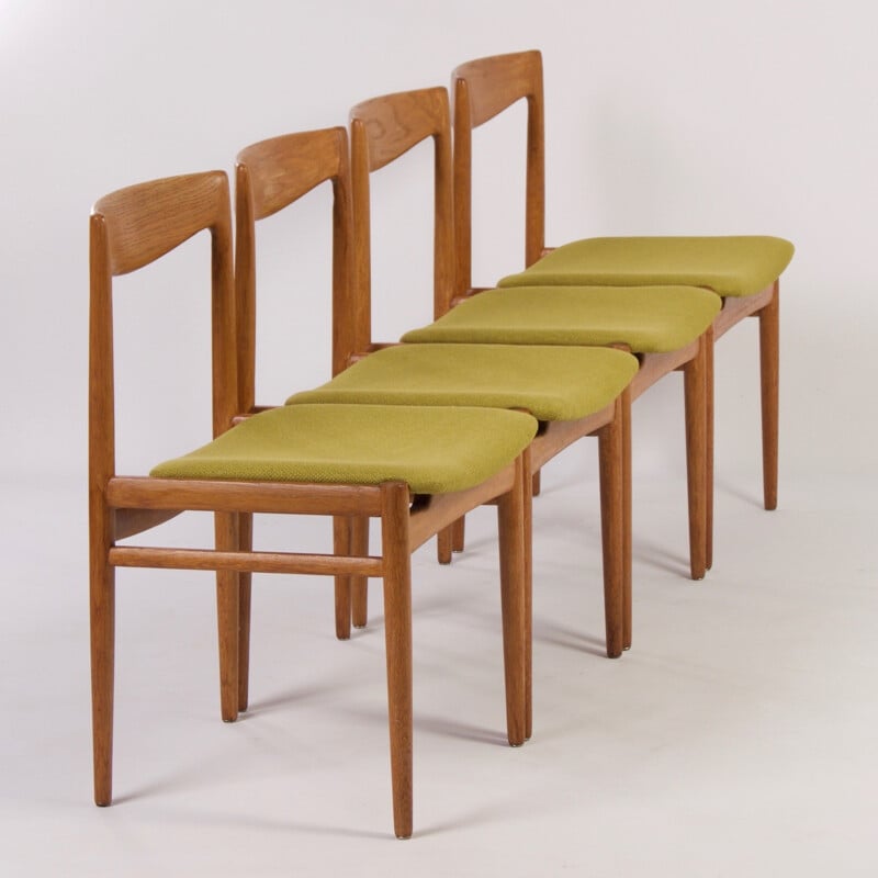 Set of four Danish chairs in oakwood - 1960s