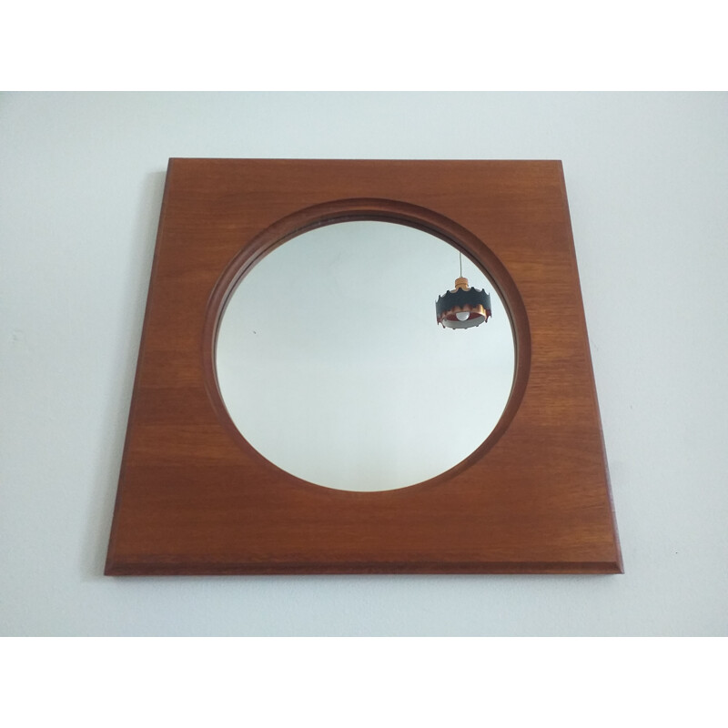 Pair of mid century teak wall mirrors by Hadsten Traeindustri, Denmark 1960s