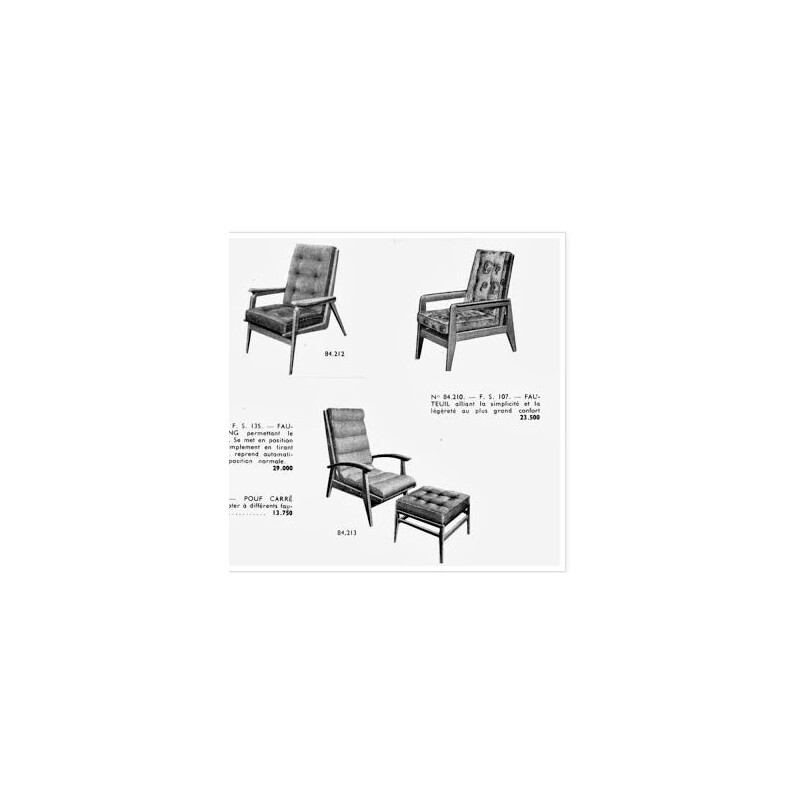 Paire de fauteuils Free-Span "FS107" - années 50