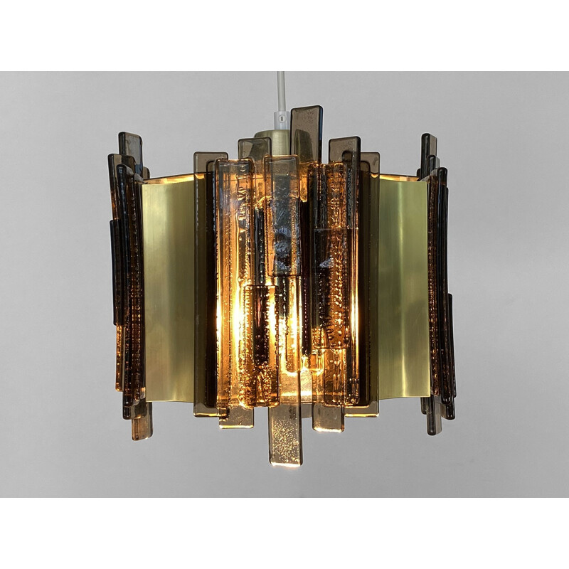 Vintage pendant lamp by Claus Bolby for CEBO Industri, Denmark 1960s