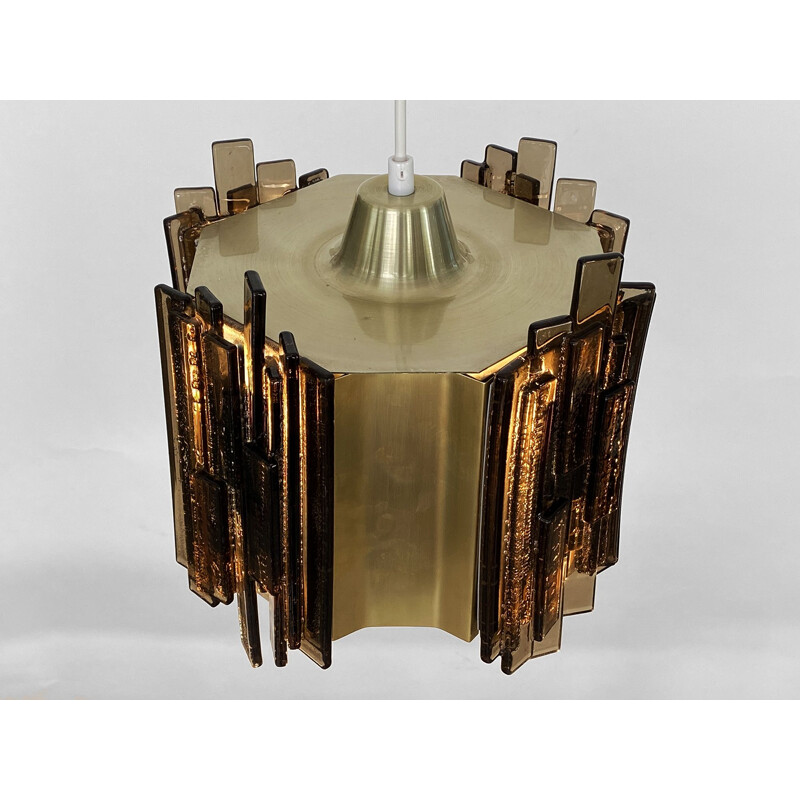 Vintage pendant lamp by Claus Bolby for CEBO Industri, Denmark 1960s