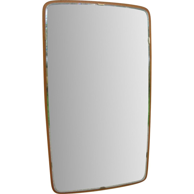 Mirror vintage in wooden frame, Sweden 1960s