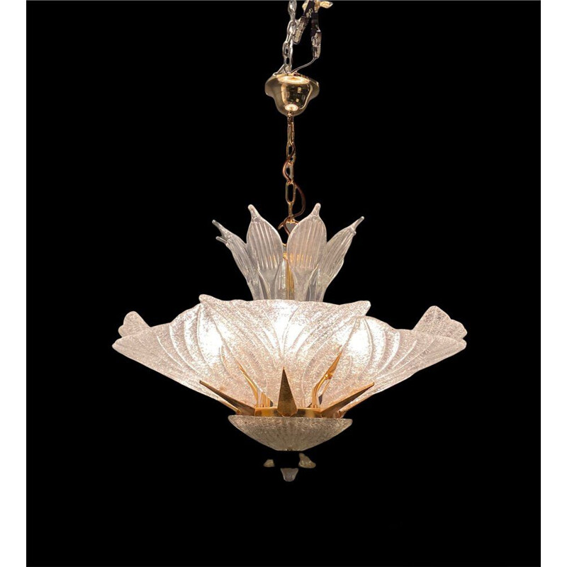 Mid-century Murano glass chandelier