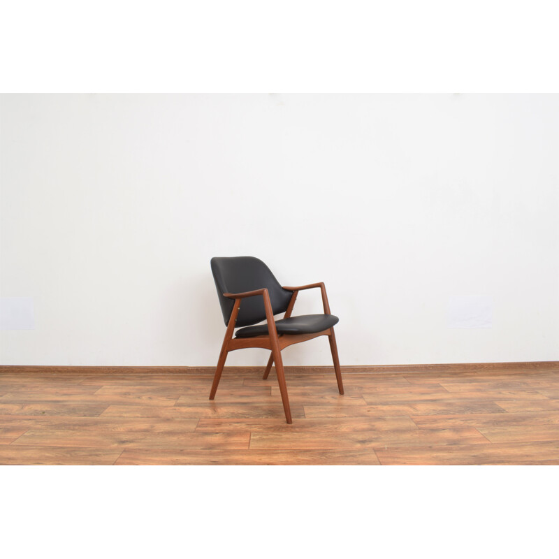 Mid-century Swedish teak armchair by Alf Svensson for Dux, 1960s