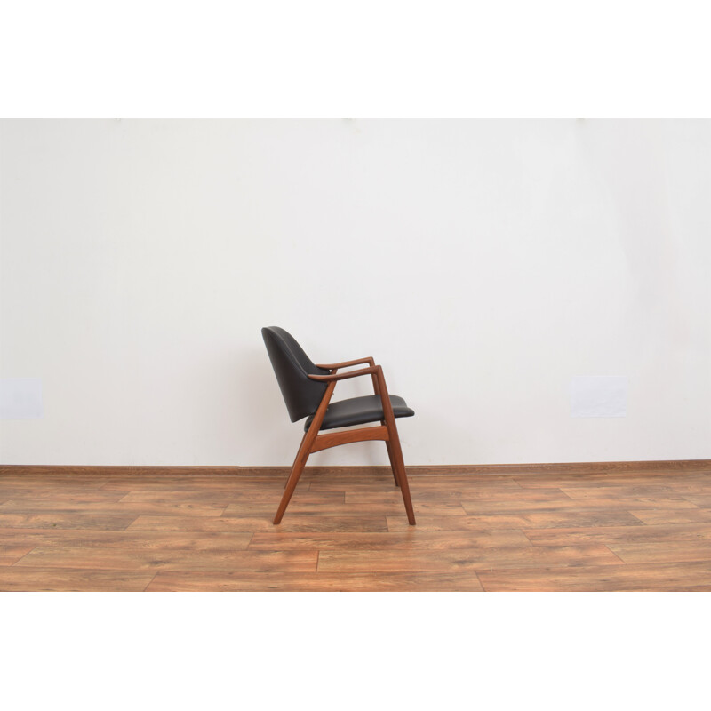 Mid-century Swedish teak armchair by Alf Svensson for Dux, 1960s