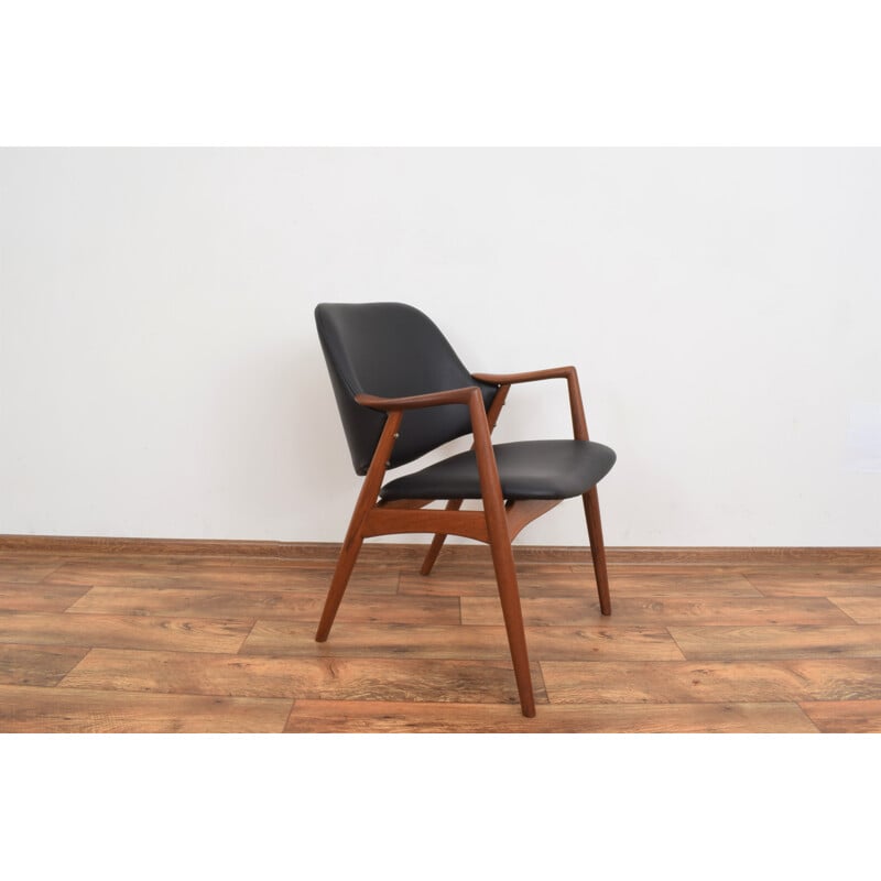 Mid-century Swedish teak armchair by Alf Svensson for Dux, 1960s