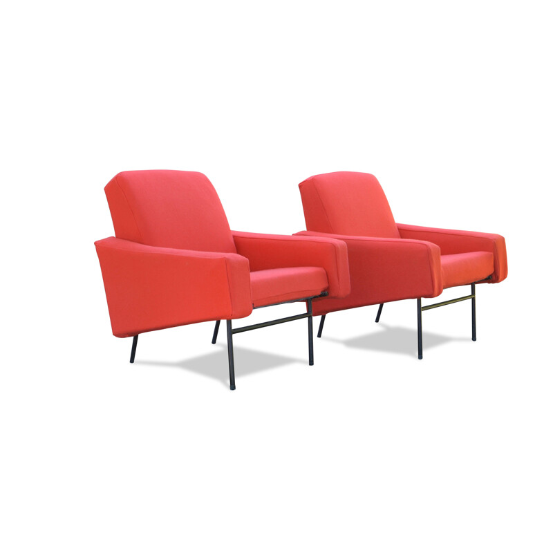 Pair of vintage armchairs "G10" by Pierre Guariche for Airborne Kvadrat