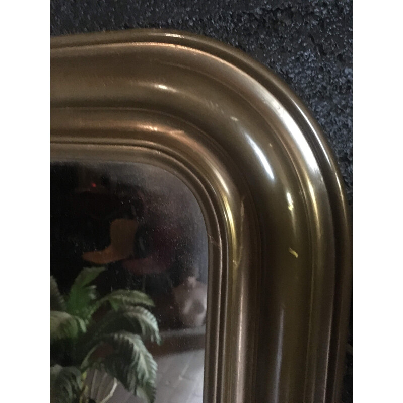 Miroir vintage Louis Philippe en bois et stuc doré