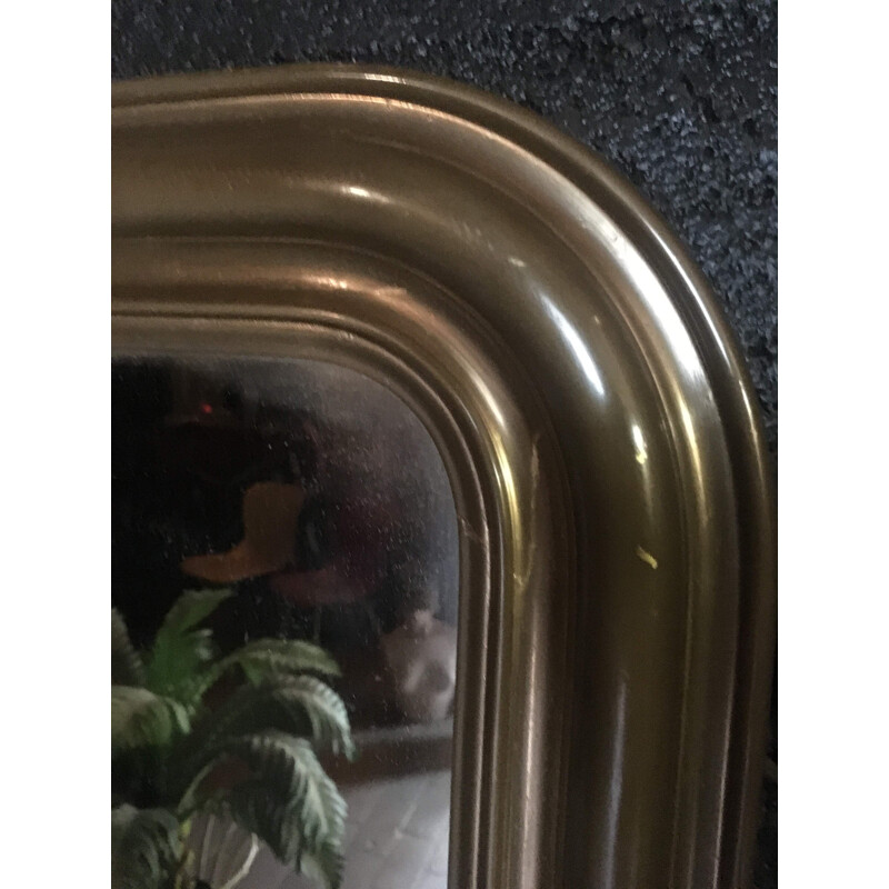 Vintage Louis Philippe wood and gilded stucco mirror