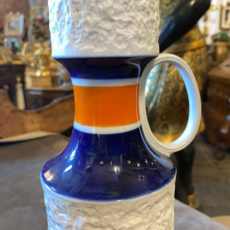 Vase bouteille moderniste vintage en porcelaine par K.P.M., Allemagne 1970