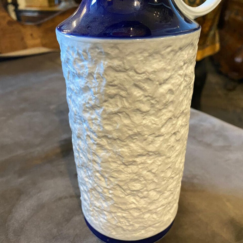Vintage modernist porcelain bottle vase by K.P.M., Germany 1970s