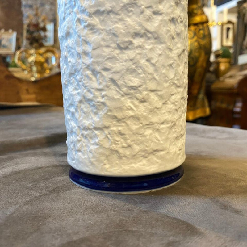 Vintage modernist porcelain bottle vase by K.P.M., Germany 1970s