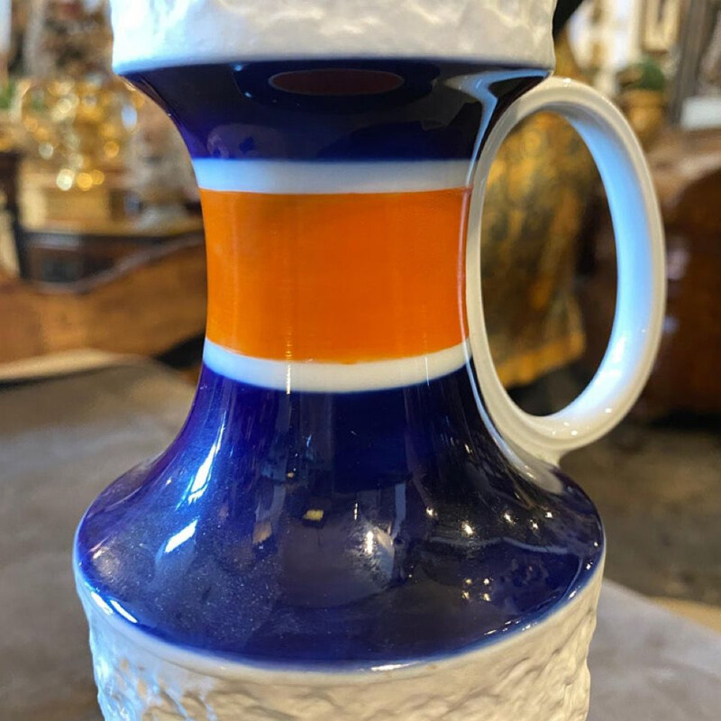 Vase bouteille moderniste vintage en porcelaine par K.P.M., Allemagne 1970