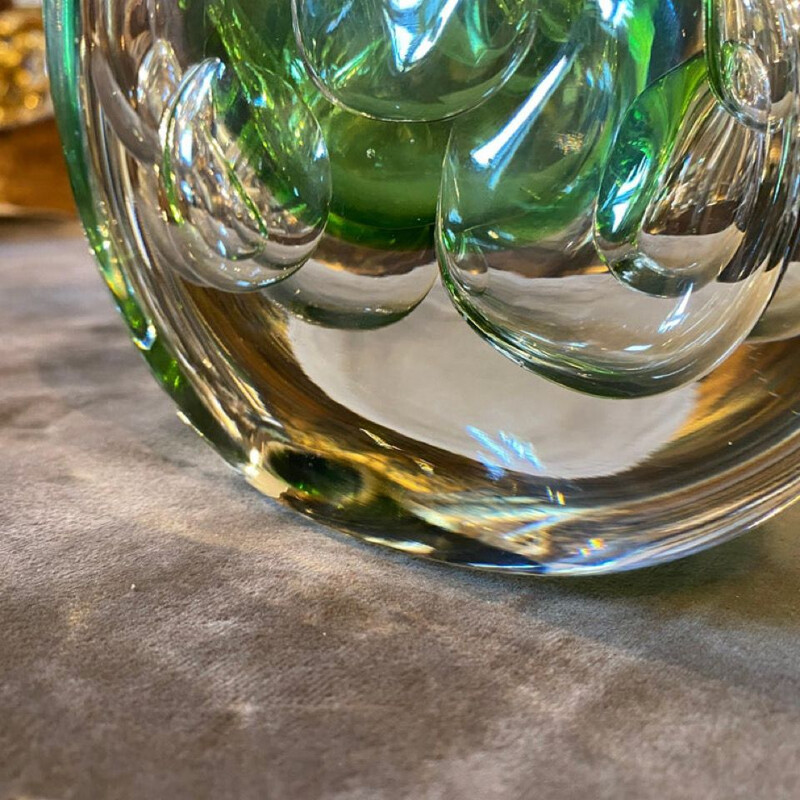 Vintage Vaso de vidro checo por Jaroslav Svoboda, 1950