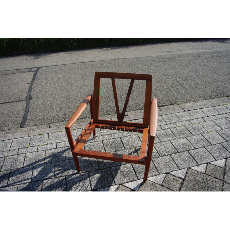 Vintage Deense teakhouten fauteuil van John Boné, 1950