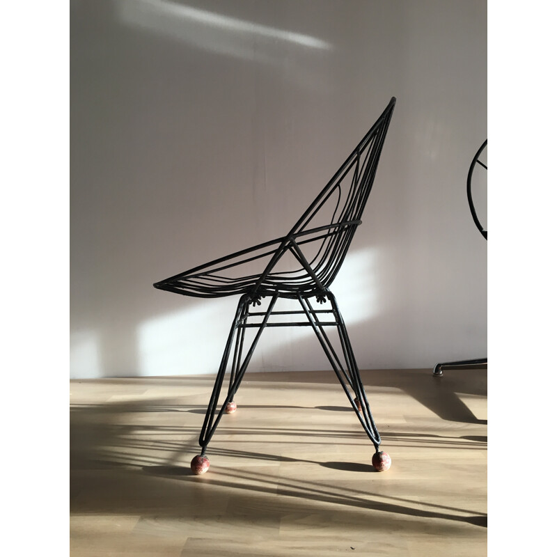 Pair of chairs in metal, Cees BRAAKMAN - 1960s