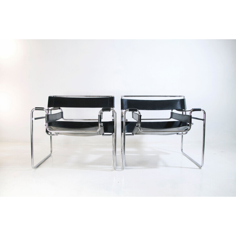 Paire de fauteuils vintage Bauhaus Wassily de Marcel Breuer pour Knoll International, 1960