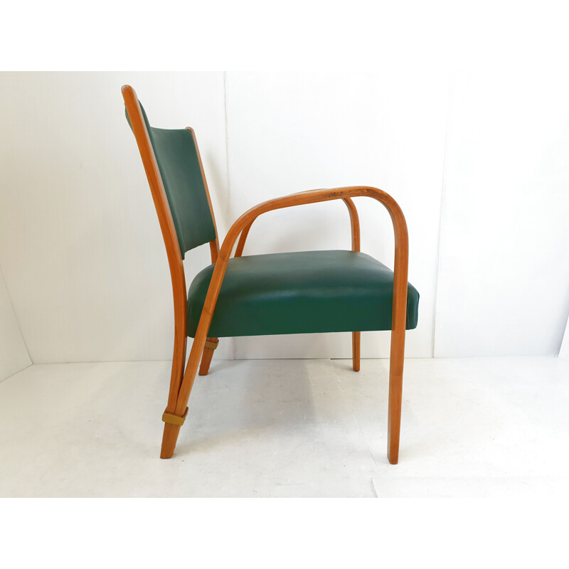 Fauteuil vintage Bow-Wood par Hugues Steiner pour Steiner, 1950