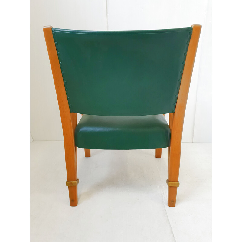 Vintage Bow-Wood armchair by Hugues Steiner for Steiner, 1950