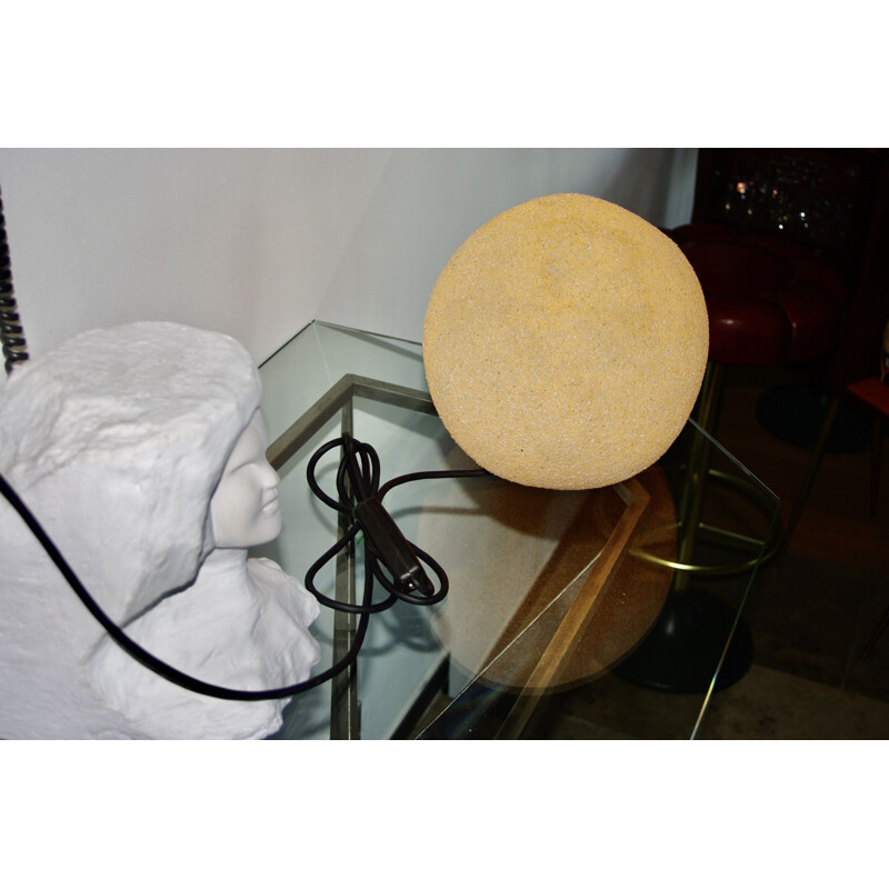 Vintage Caillou lamp in resin and marble powder by Andrè Cazenave, 1970